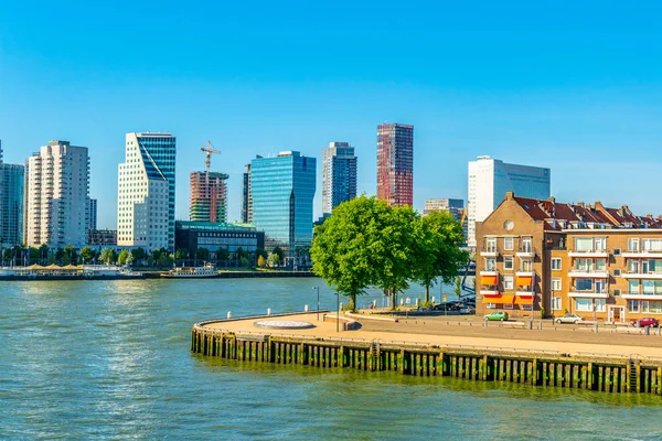 Skyscrapers in the financial center of Rotterdam, Netherlands — Stock Photo, Image