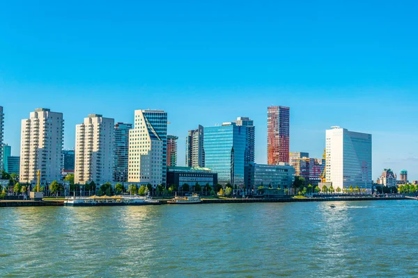 Rascacielos en el centro financiero de Rotterdam, Países Bajos — Foto de Stock