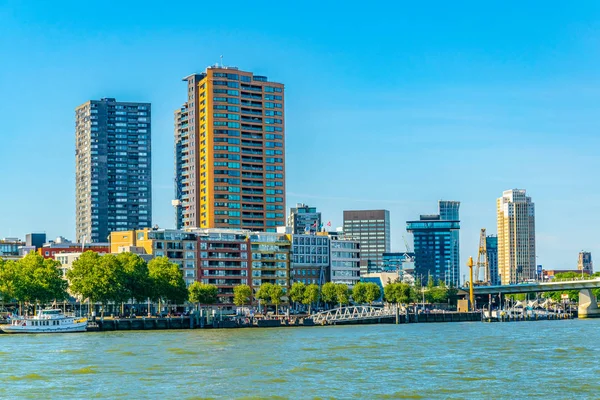 Grattacieli nel centro finanziario di Rotterdam, Paesi Bassi — Foto Stock