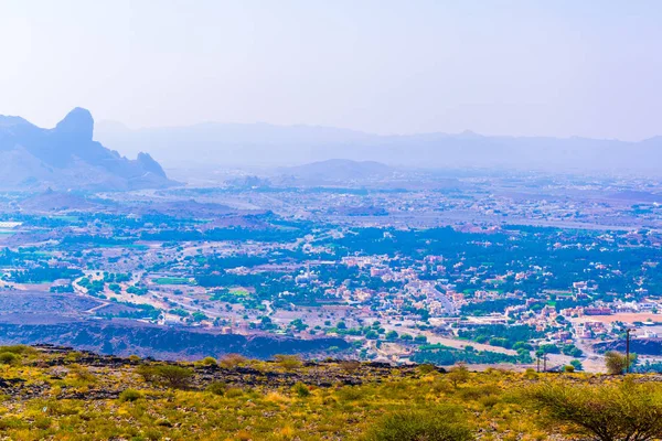 Luchtfoto van de Al Hamra stad in Oman. — Stockfoto