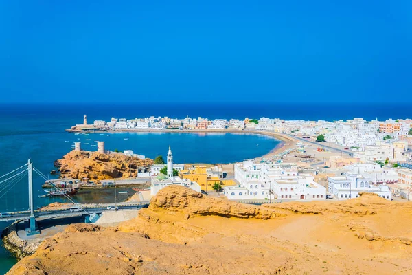 Vista aérea da cidade de Omani Al Ayjah — Fotografia de Stock