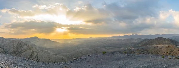 Sunset over Jebel Akhdar in Oman. — Stock Photo, Image