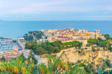 Monako'nun eski kentinin havadan görünümü