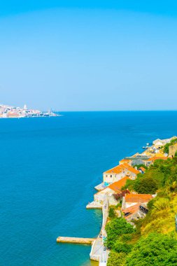 Lizbon, Lisboa sao vicente ve ulusal panteon kilisesinin havadan görünümü.