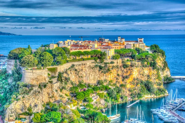 Monako'nun eski kentinin havadan görünümü