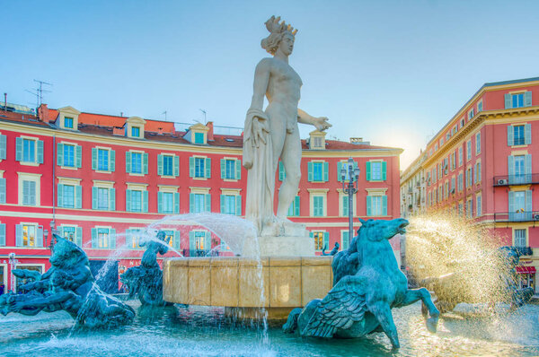 Fontaine du Soleil in Nice, France