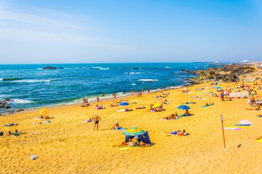 Porto yakınlarındaki Carneiro ve dos ingleses plajları, Portekiz.