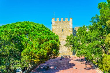 Lizbon, Portekiz'deki aziz George Kalesi'nin iç kısmı.