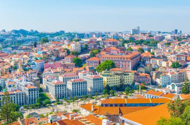 Saint George Kalesi'nden Lizbon Panoraması, Portekiz.