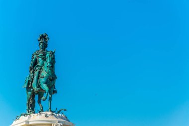 Lizbon'daki I. Dom Jose Heykeli, Portekiz.