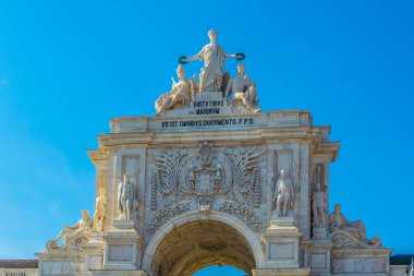 Lizbon'daki arco da rua augusta, Portekiz.