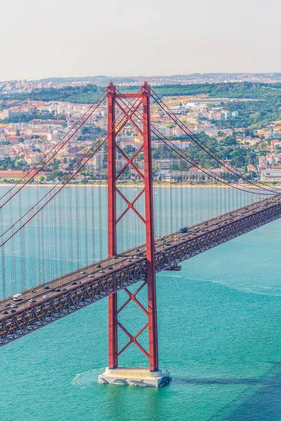 Most Puente 25 de Abril w Lizbonie, Portugalia. — Zdjęcie stockowe