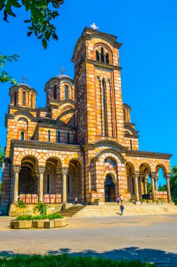 Belgrad, Sırbistan'daki aziz mark kilisesinin görünümü.