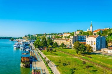 Belgrad, Sırbistan'da Sava nehir kenarı görünümü