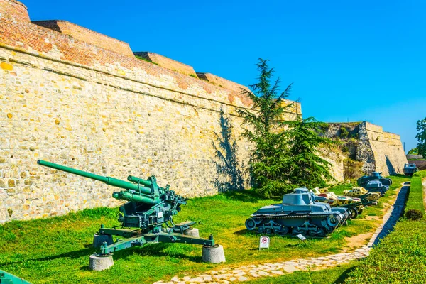 Kilátás a Kalemegdan erőd Belgrádban, Szerbia — Stock Fotó