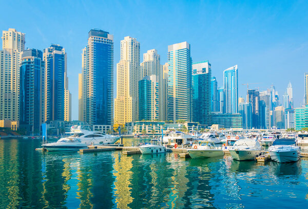 Waterfront of the Dubai marina, UAE