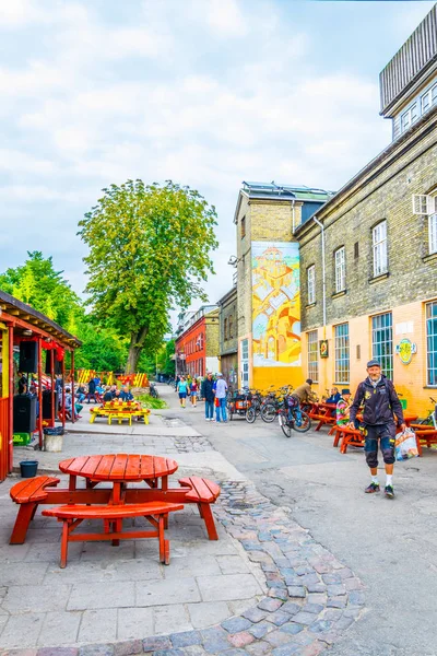 COPENHAGEN, DENMARK, AUGUST 20, 2016: View of the Christiania neighborhood in Copenhagen, Denmark. — Stock Photo, Image