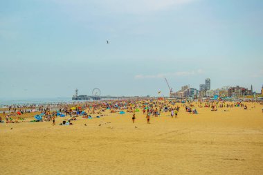 Lahey, Hollanda, 7 Ağustos 2018: Sche'deki iskelenin görünümü