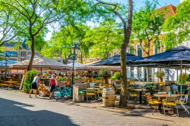 Lahey, Hollanda, 7 Ağustos 2018: Grote Markt'ın Görünümü 