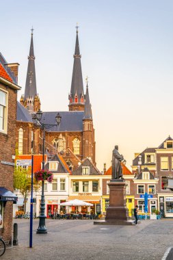 Delft, Hollanda, 6 Ağustos 2018: Maria van Jesse chur'un görünümü