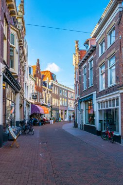 Haarlem, Hollanda, 8 Ağustos 2018: Bir str günühayatı görünümü