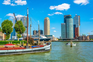 Rotterdam, Hollanda, 5 Ağustos 2018: Hollanda Amerika hattı ve