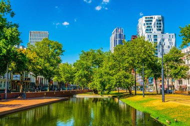 Rotterdam, Hollanda, 5 Ağustos 2018: Westersingel channel in 