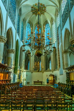 Breda, Hollanda, 5 Ağustos 2018: Grote Kerk'in İç Ilıbı