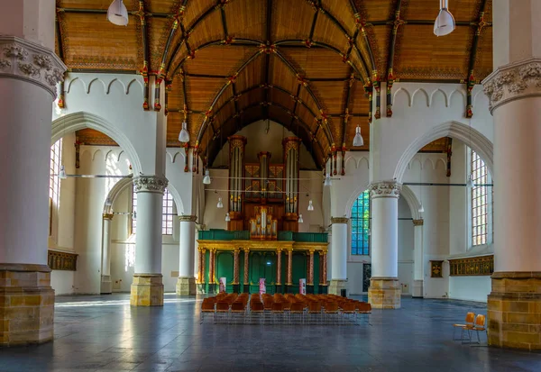 Haga, Holandia, 7 sierpnia 2018: wnętrze św Jakuba — Zdjęcie stockowe