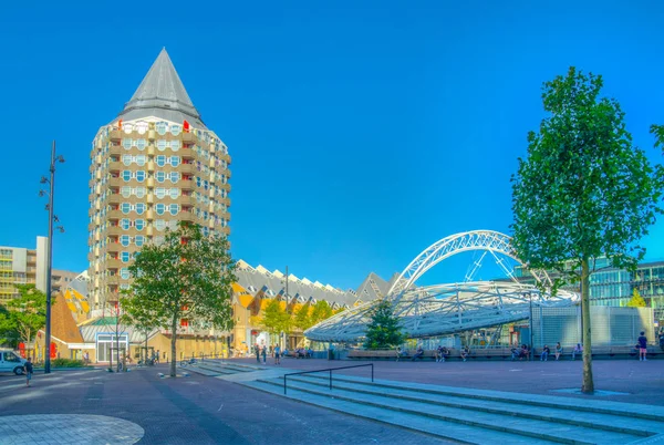 ROTTERDÃO, PAÍSES BAIXOS, 5 DE AGOSTO DE 2018: Vista da Torre Blaak — Fotografia de Stock