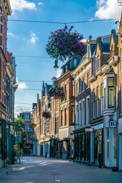 HAARLEM, PAÍSES BAJOS, 8 DE AGOSTO DE 2018: Vista de una vida diurna en un str — Foto de Stock