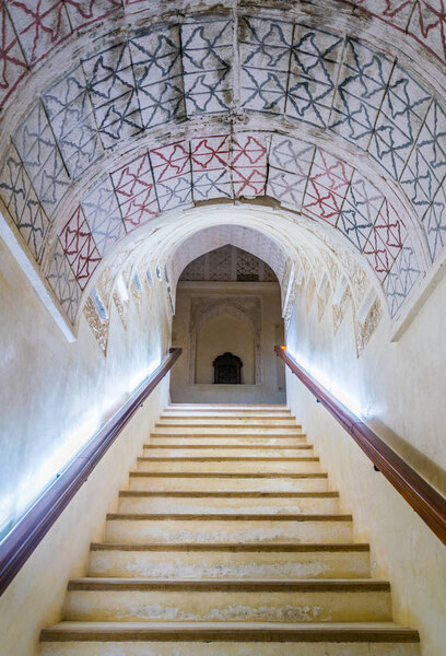 JABREEN, OMAN, OCTOBER 31, 2016: Interior of the Jabreen Fort in Oman.