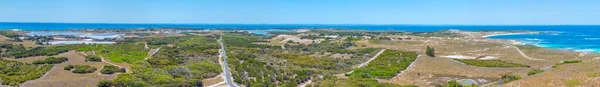 Vista Aérea Dos Lagos Campo Ilha Rottnest Australi — Fotografia de Stock