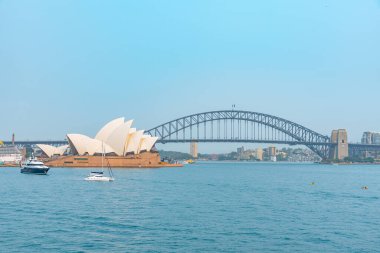 Sydney Köprüsü ve Operası Avustralya Kraliyet Botanik Bahçesinden izleniyor