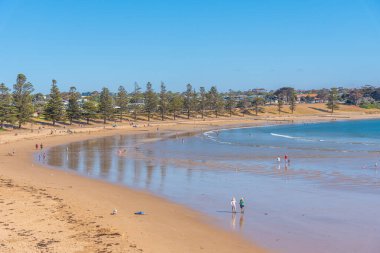 Torquay, Avustralya 'da bir plaj manzarası