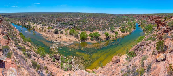 Murchison Řeka Procházející Kalbarri Národním Parkem Austrálii Kolem Jestřábi Hlava — Stock fotografie