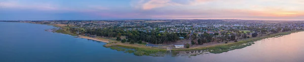 Sonnenuntergang Über Der Stadt Colac Australi — Stockfoto