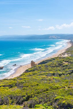 Avustralya 'nın Split noktasındaki bir sahilin havadan görünüşü