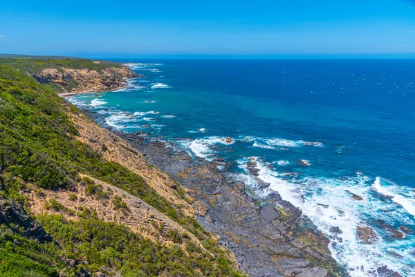 ケープアウェイ灯台から見たオーストラリアの海岸線 — ストック写真