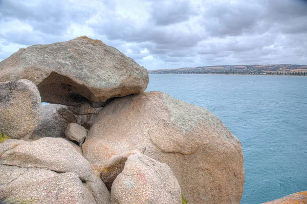 Landschap Van Granieten Eiland Buurt Van Victor Harbor Australië — Stockfoto