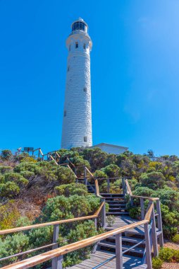 Augusta, Avustralya 'daki Cape Leeuwin' de beyaz deniz feneri.