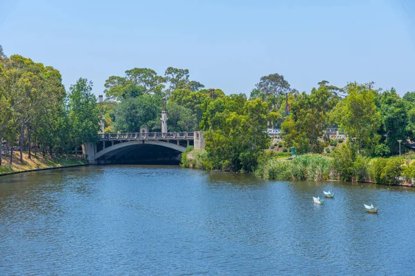 Park Wzdłuż Rzeki Torrens Adelaide Australia — Zdjęcie stockowe