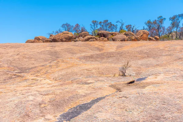 Τοπίο Του Πάρκου Άγριας Ζωής Wave Rock Στην Αυστραλία — Φωτογραφία Αρχείου