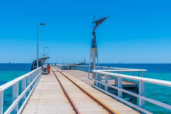 Letni Dzień Busselton Molo Australii — Zdjęcie stockowe