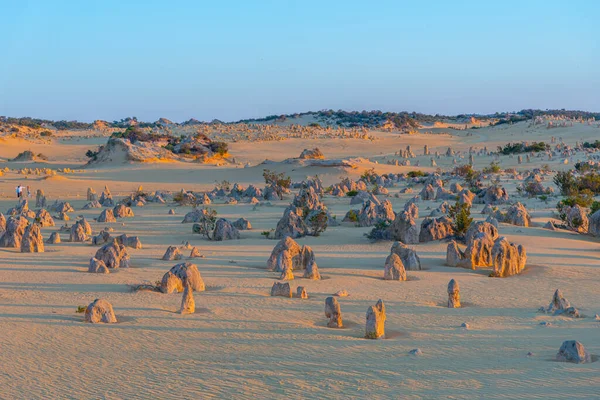Δύση Πάνω Από Την Έρημο Pinnacles Στην Αυστραλία — Φωτογραφία Αρχείου