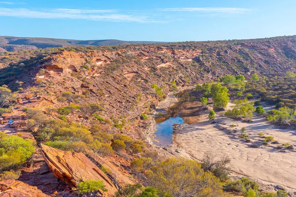 Smyčka Řeky Murchison Národním Parku Kalbarri Austrálii — Stock fotografie