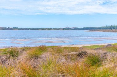 Avustralya 'daki Rottnest Adası' nda tuz gölleri.