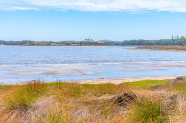Avustralya 'daki Rottnest Adası' nda tuz gölleri.