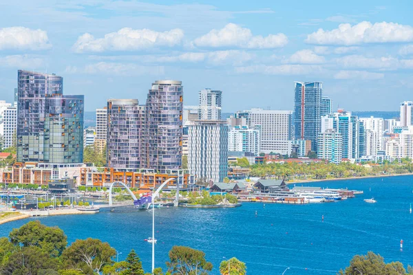 Skyline Elizabeth Muelle Perth Australia —  Fotos de Stock