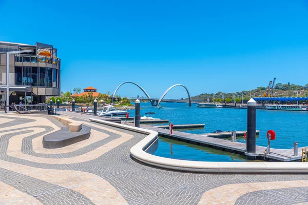 Elizabeth Quay Bridge Perthu Austrálie — Stock fotografie